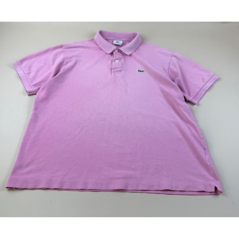 Vintage Lacoste Pink Polo Shirt Cotton Preppy Golfcore Size 6